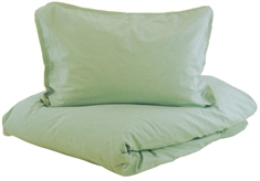 Sengetøj 150x210 cm - Oscar grøn - 100% Enzymvasket bomuld - Turiform 